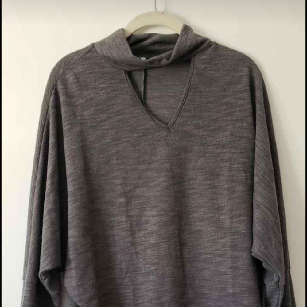 grey flowy long sleeve